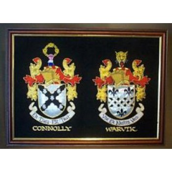 Double Embroidery showing both Surnames (large 16 x 20 inches)
