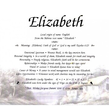 First Name Meaning (Cottage background)
