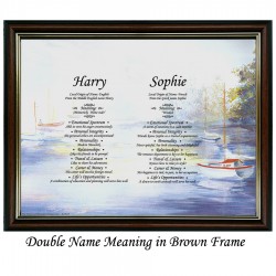 Double First Name Meaning with Boats background