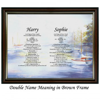 Double First Name Meaning with Boats background