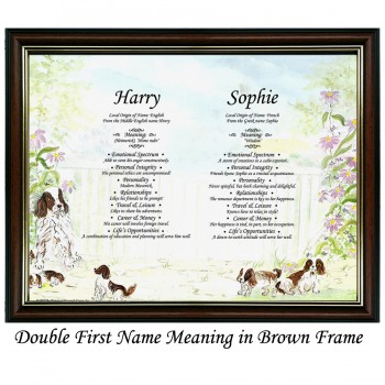 Double First Name Meaning with Dogs background