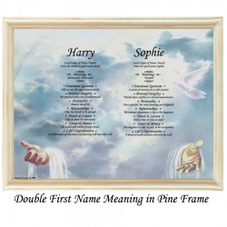 Double First Name Meaning with Hand and Dove background