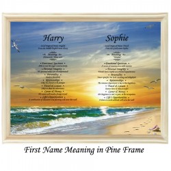 Double First Name Meaning with Sun and Beach background