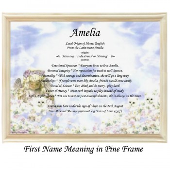 First Name Meaning with Angel and Kitten background