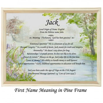 First Name Meaning with Bridge background