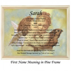 First Name Meaning with Cherubs background