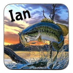 Have your name on a coaster - Fish Background 1