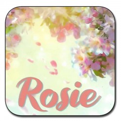 Have your name on a coaster - Flowers Background 1
