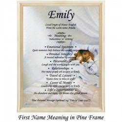 First Name Meaning with Girl Sleeping background