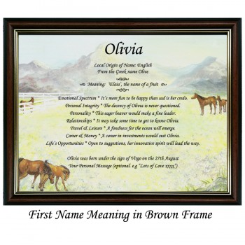 First Name Meaning with Horse background