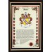 Surname History & Coat of Arms scroll